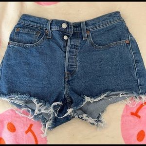 Levi’s 501 high rise jean shorts